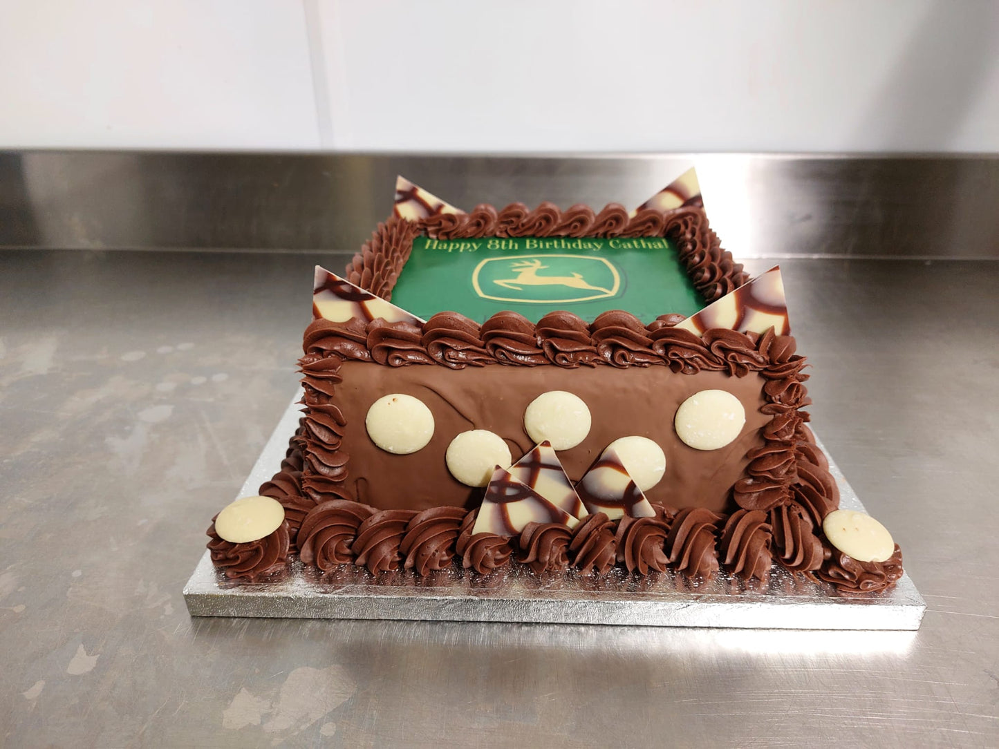 Chocolate Biscuit Cake with buttons- Photo