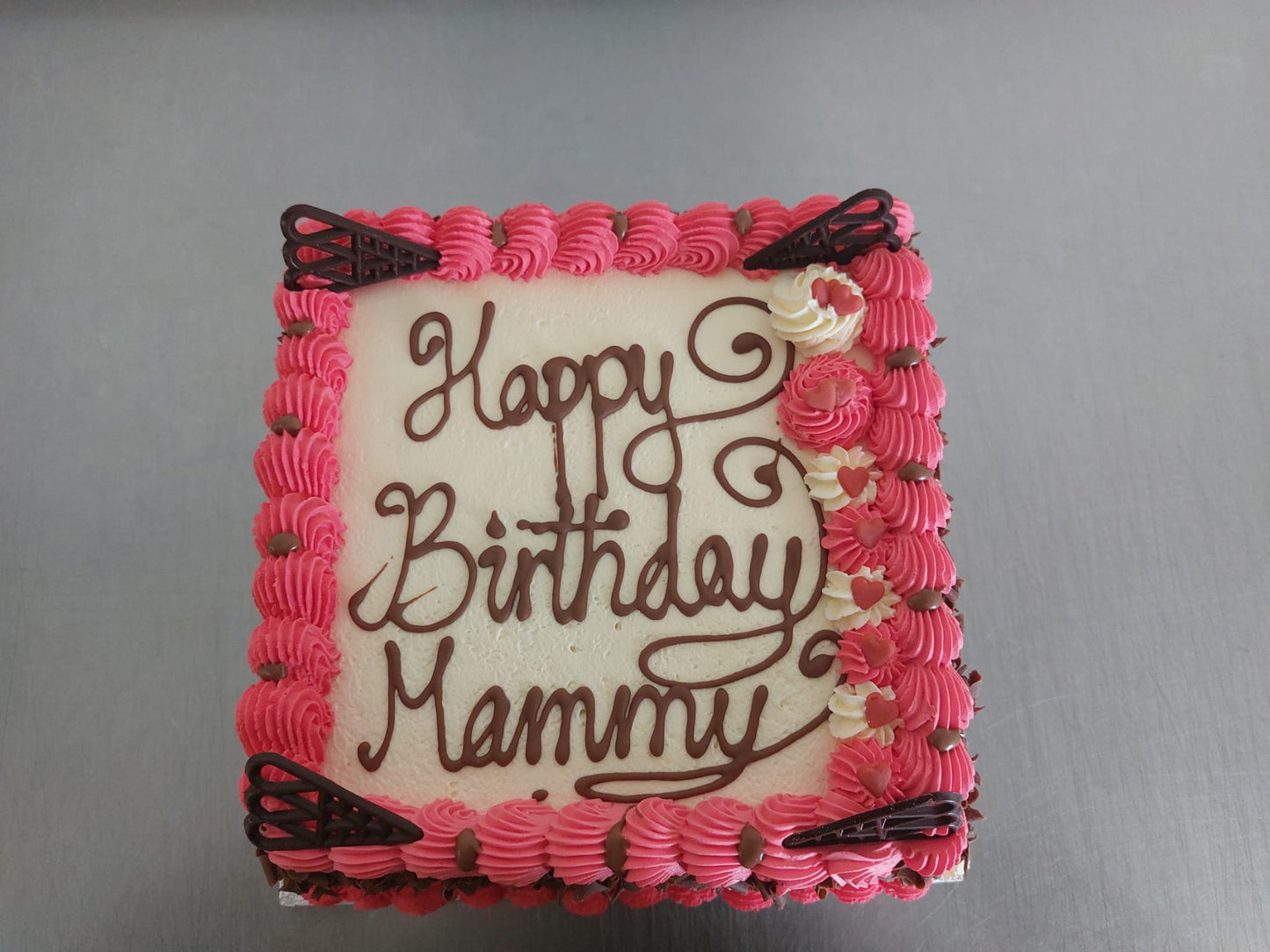 Fresh Cream with Pink Frosting